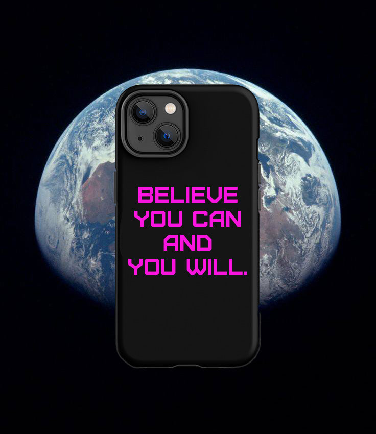 BELIEVE Tough Case for iPhone PINK