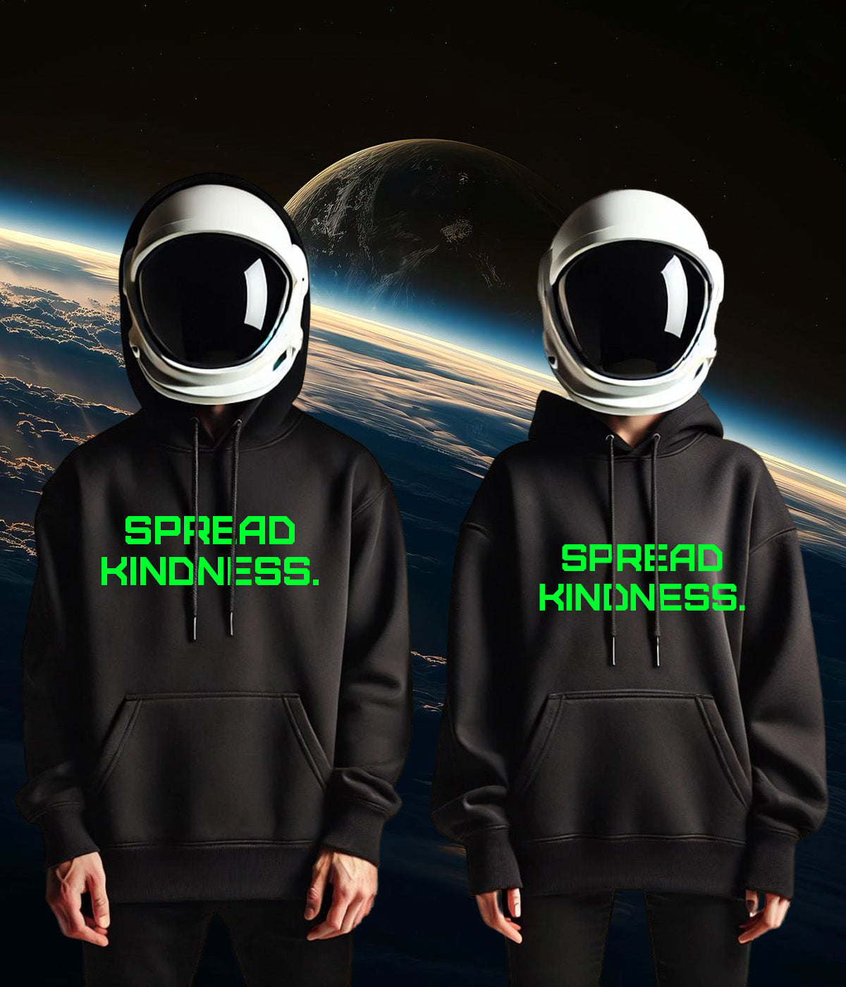 KINDNESS Unisex midweight hoodie GREEN