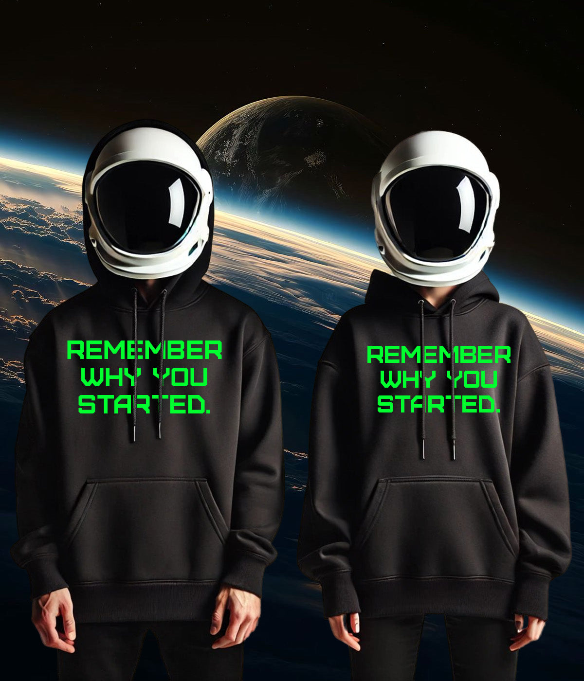 REMEMBER Unisex midweight hoodie GREEN