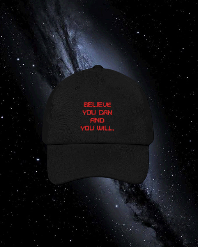 BELIEVE CAP RED