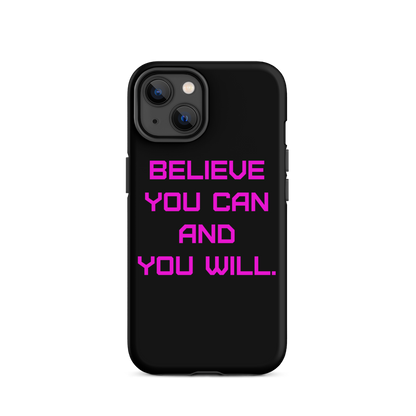 BELIEVE Tough Case for iPhone PINK