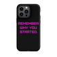 REMEMBER Tough Case for iPhone® PINK