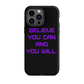 BELIEVE Tough Case for iPhone PURPLE