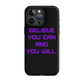 BELIEVE Tough Case for iPhone PURPLE